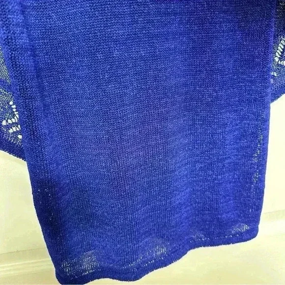 Nygard  Knit Poncho Blue Size Medium - Picture 15 of 16